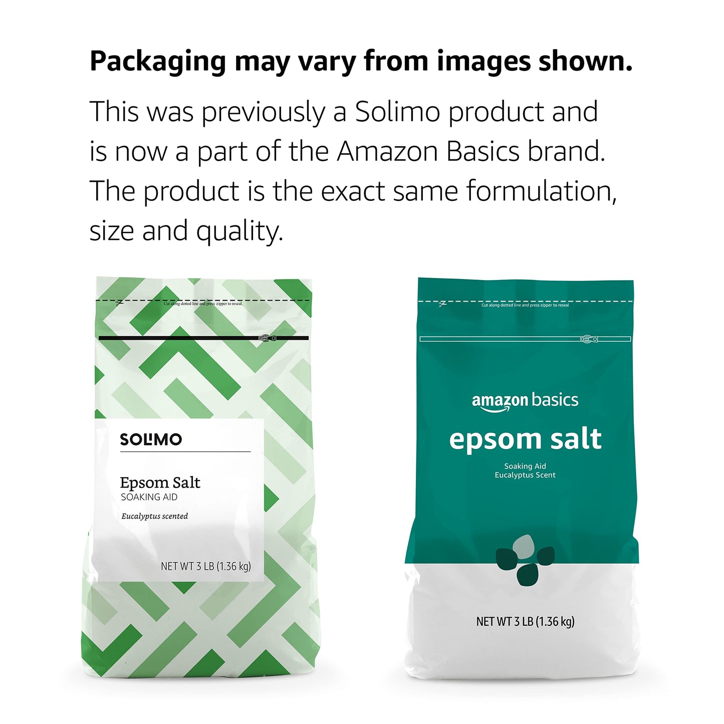 Amazon Basics Epsom Salt Soaking Aid, Eucalyptus Scented, 3 Pound (Pack of 2) Beauty and Personal Care Amazon Basics