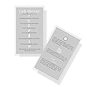 Lash Extension Aftercare Instructions Cards | 50 Pack | Double Sided Size 3.5 x 2" inches After Care (2-3 Week Fillers) | Gray with White Design Beauty & Personal Care Lashicorn