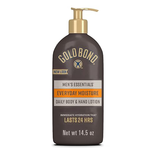 Gold Bond Men's Essentials Everyday Moisture Daily Body & Hand Lotion For Men, 14.5 oz., With Vitamin C Beauty & Personal Care Gold Bond
