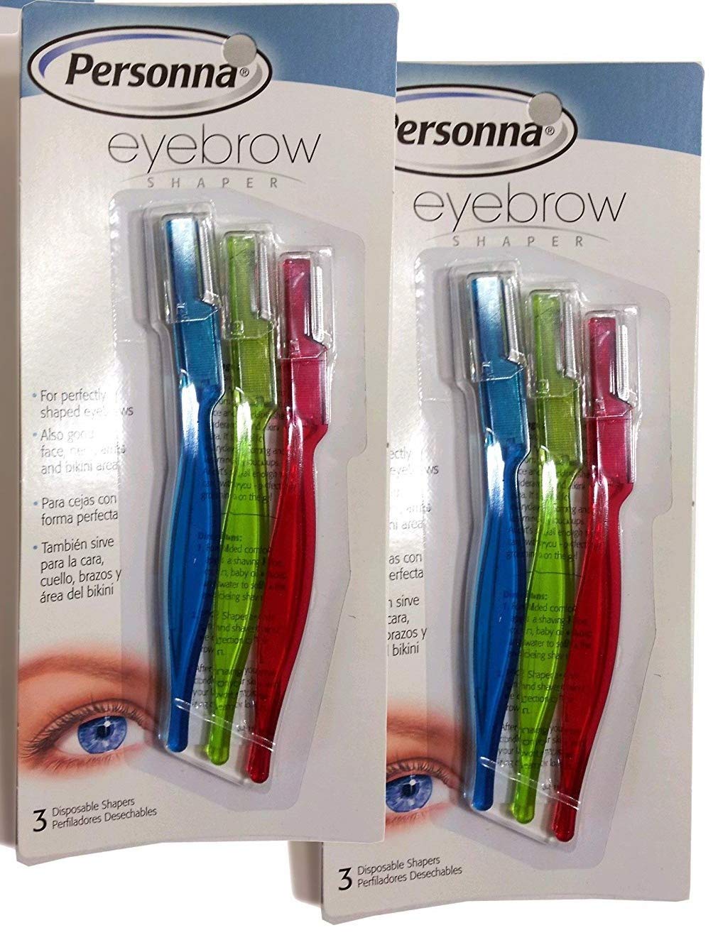 Easy! Fast! Personna Disposable Eyebrow Shapers 3 Each (Pack of 2) Beauty and Personal Care Personna