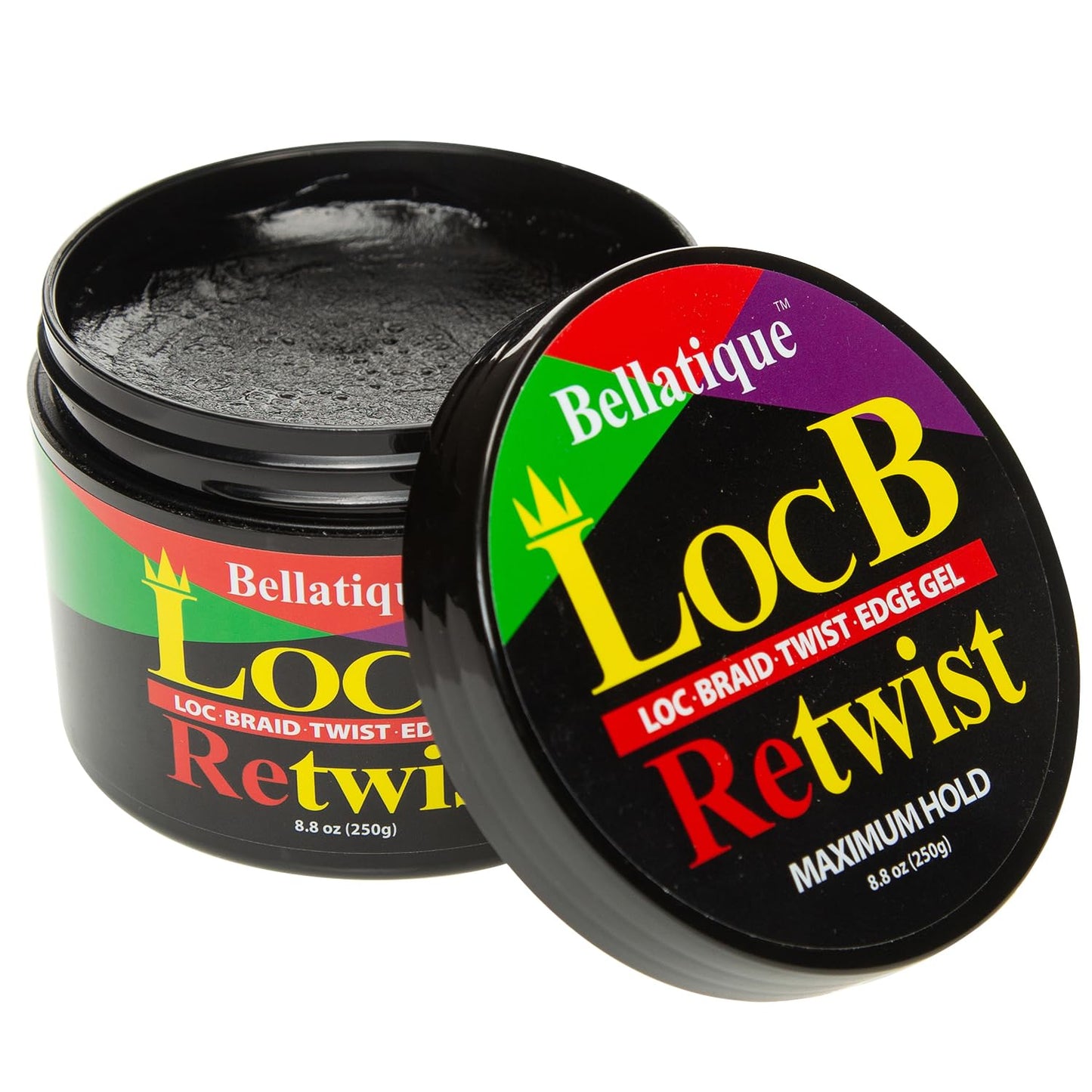 Loc B Retwist Loc, Braid, Twist, Edge Gel for Natural, Relaxed, Dry, Dull, & Brittle Hair (8.81 oz) Beauty & Personal Care BELLATIQUE