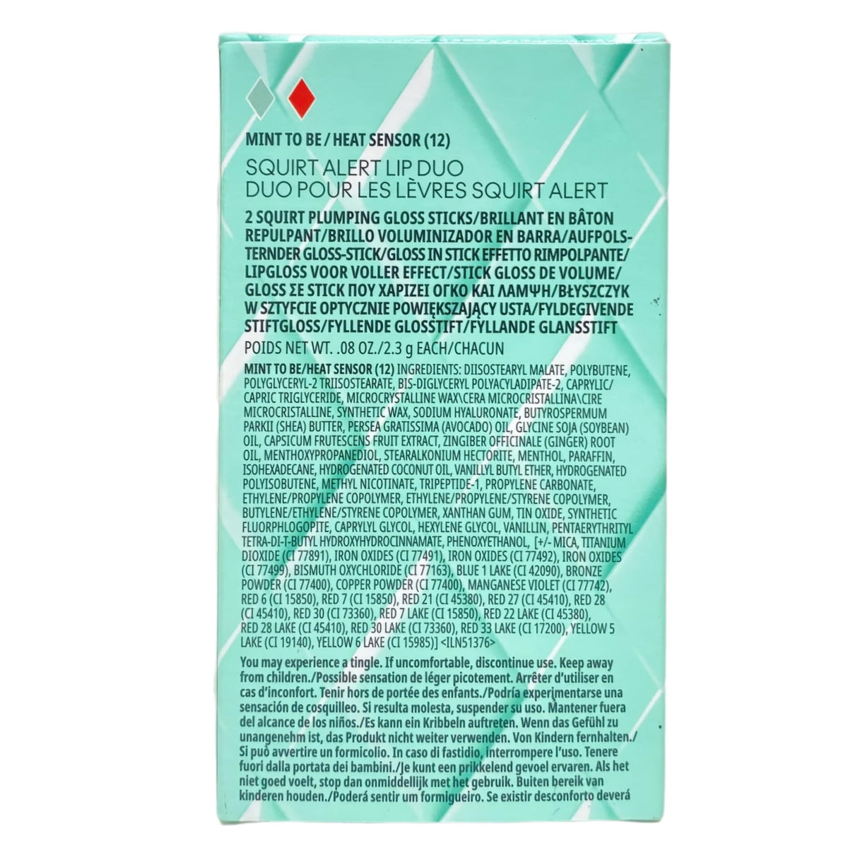 MAC M·A·C Cosmetics Holiday Exclusive Squirt Alert Plumping Lip Gloss Stick Duo Set - Mint To Be/Heat Sensor