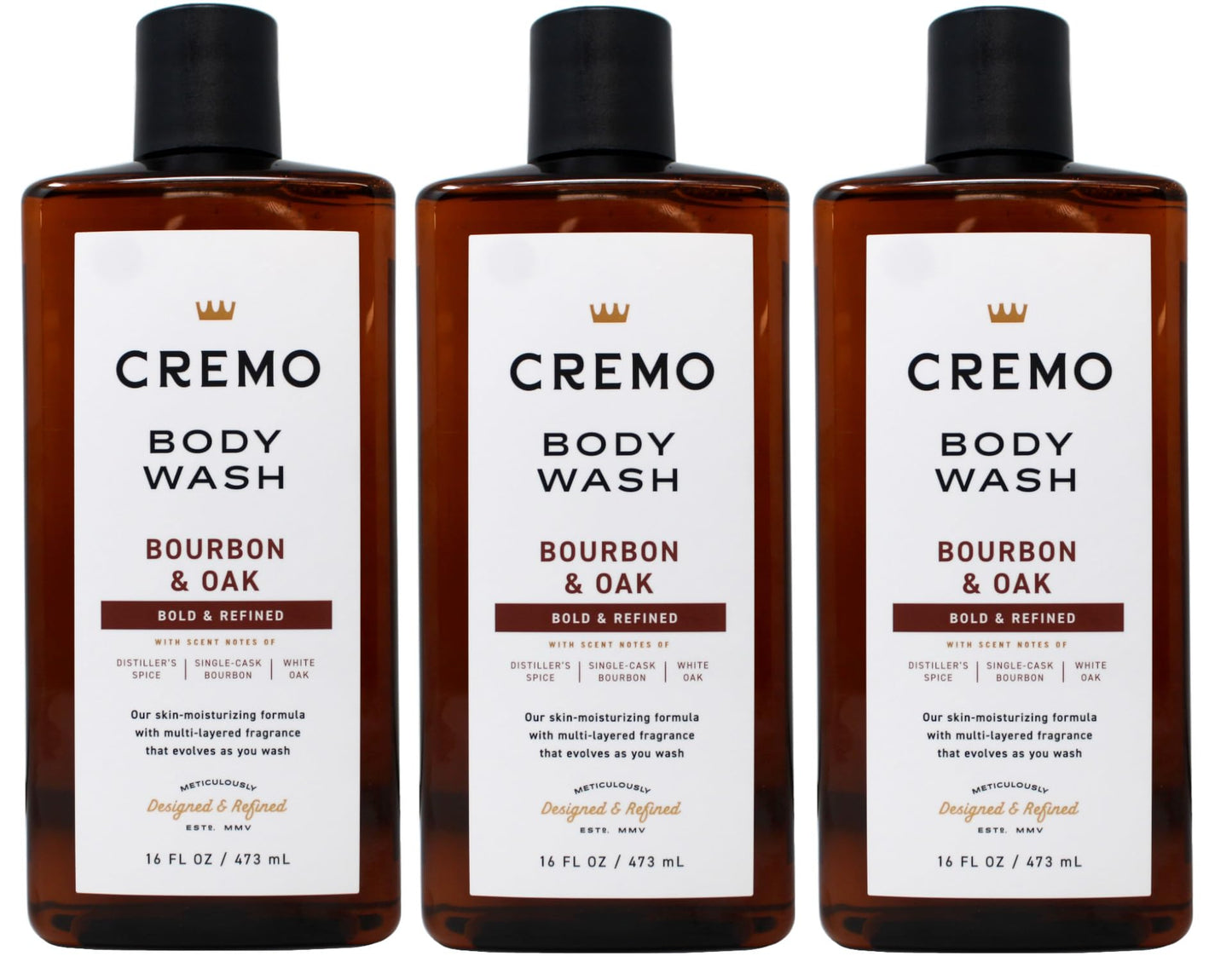 Cremo Body Wash, Bourbon & Oak, 16 Ounce (Pack of 3) Beauty & Personal Care Cremo