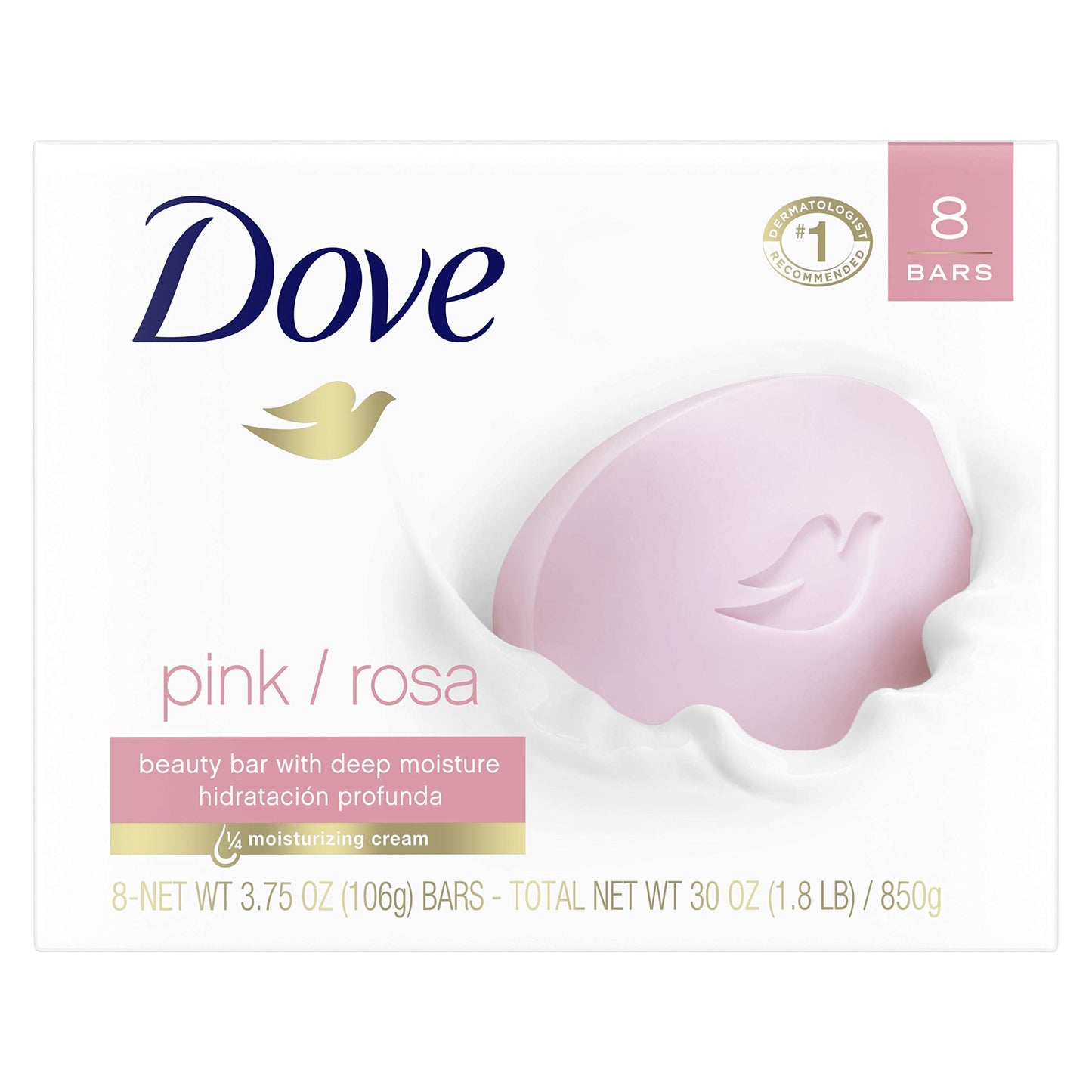 Dove Beauty Bar, Pink 4 oz, 8 Bar Beauty & Personal Care Dove