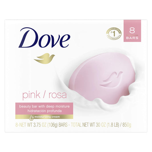 Dove Beauty Bar, Pink 4 oz, 8 Bar Beauty & Personal Care Dove