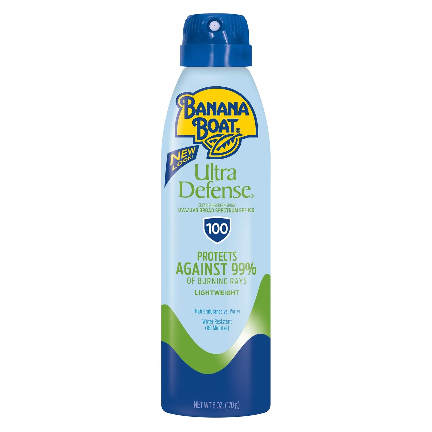 Banana Boat Ultra Defense Clear Sunscreen Spray SPF 100, 6oz | Lightweight Sunscreen, Banana Boat SPF 100, Water Resistant, 6oz Beauty & Personal Care Banana Boat