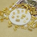 LEILEIXI 100 PCS Gold Dreadlock Locs Accessories for Hair, Hair Jewelry for Braids Hair Rings for Women and Girls, Adjustable Cuffs Braiding Hair Beauty & Personal Care LEILEIXI