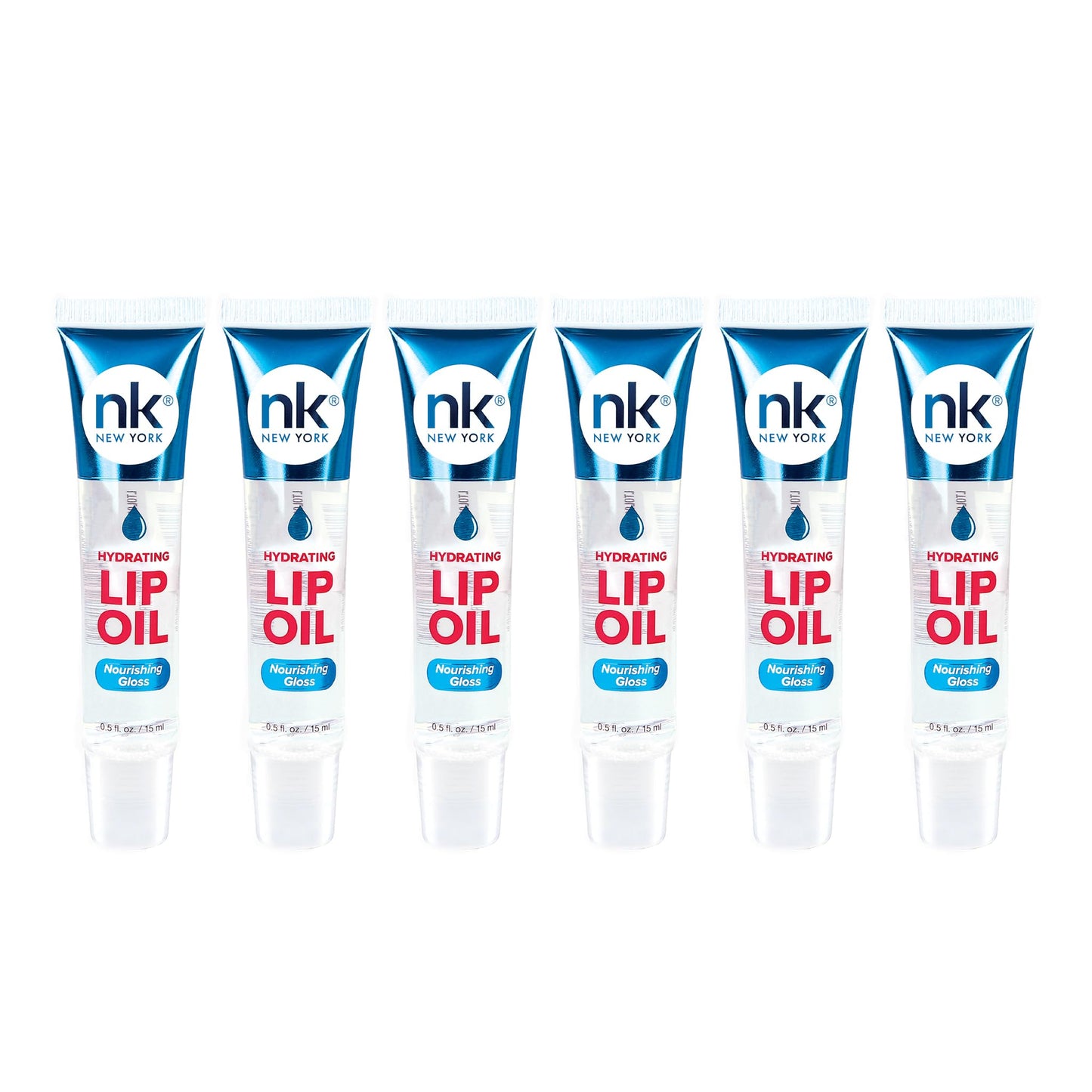 Nicka K Hydrating Lip Oil Nourishing Glass (GLOSS-6PK) Beauty & Personal Care NICKA K NEW YORK