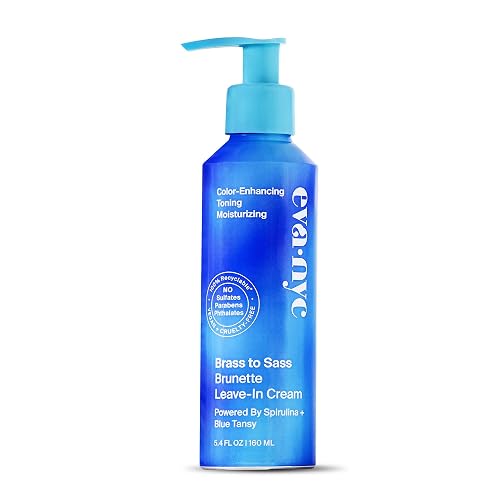 Eva NYC Brass to Sass Brunette Leave-In Cream for Color-Treated Hair, Vegan No-Rinse Toner for Brassy Orange Tones, 5.4 fl oz Beauty & Personal Care EVA·NYC