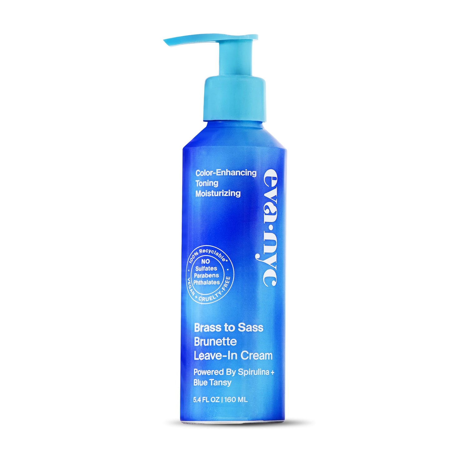 Eva NYC Brass to Sass Brunette Leave-In Cream for Color-Treated Hair, Vegan No-Rinse Toner for Brassy Orange Tones, 5.4 fl oz Beauty & Personal Care EVA·NYC