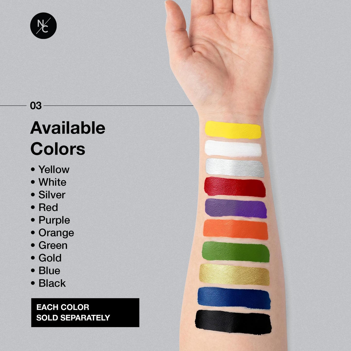Narrative Cosmetics Water-Activated Face & Body Paint - Highly Pigmented, Long-Lasting Face & Body Paint for SFX, Cosplay, and Artistic Makeup - Gold Beauty & Personal Care Narrative Cosmetics