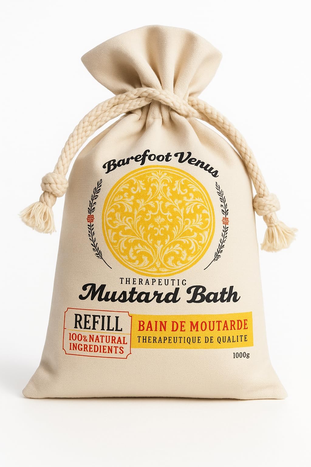 Mustard Bath 1KG Refill - Bath Soak Beauty and Personal Care Barefoot Venus