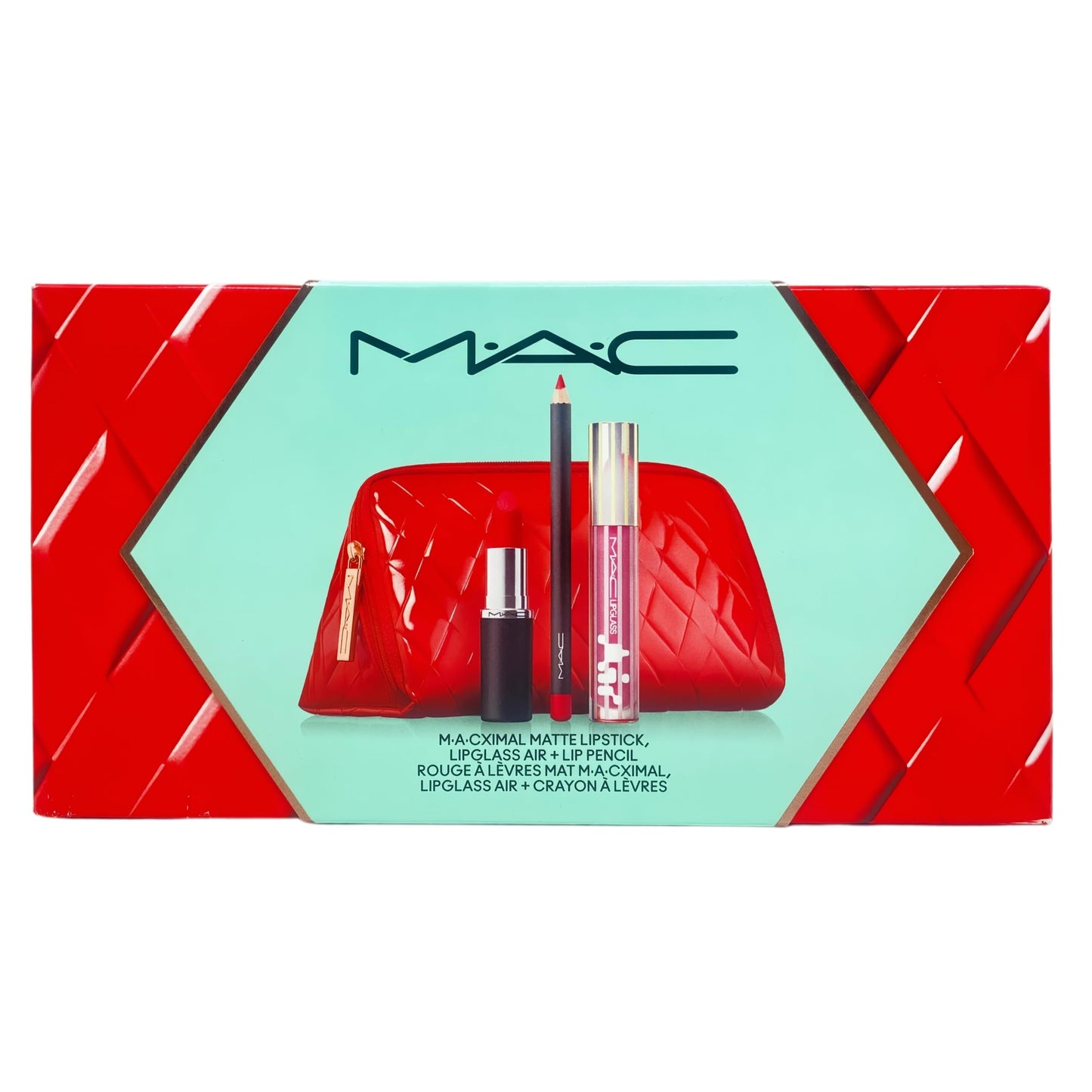 M·A·C Cosmetics Holiday Exclusive Trending Tomorrow Lip Trio: Red - M·A·Cximal Matte Lipstick, Lipglass Air and Lip Pencil Beauty & Personal Care MAC