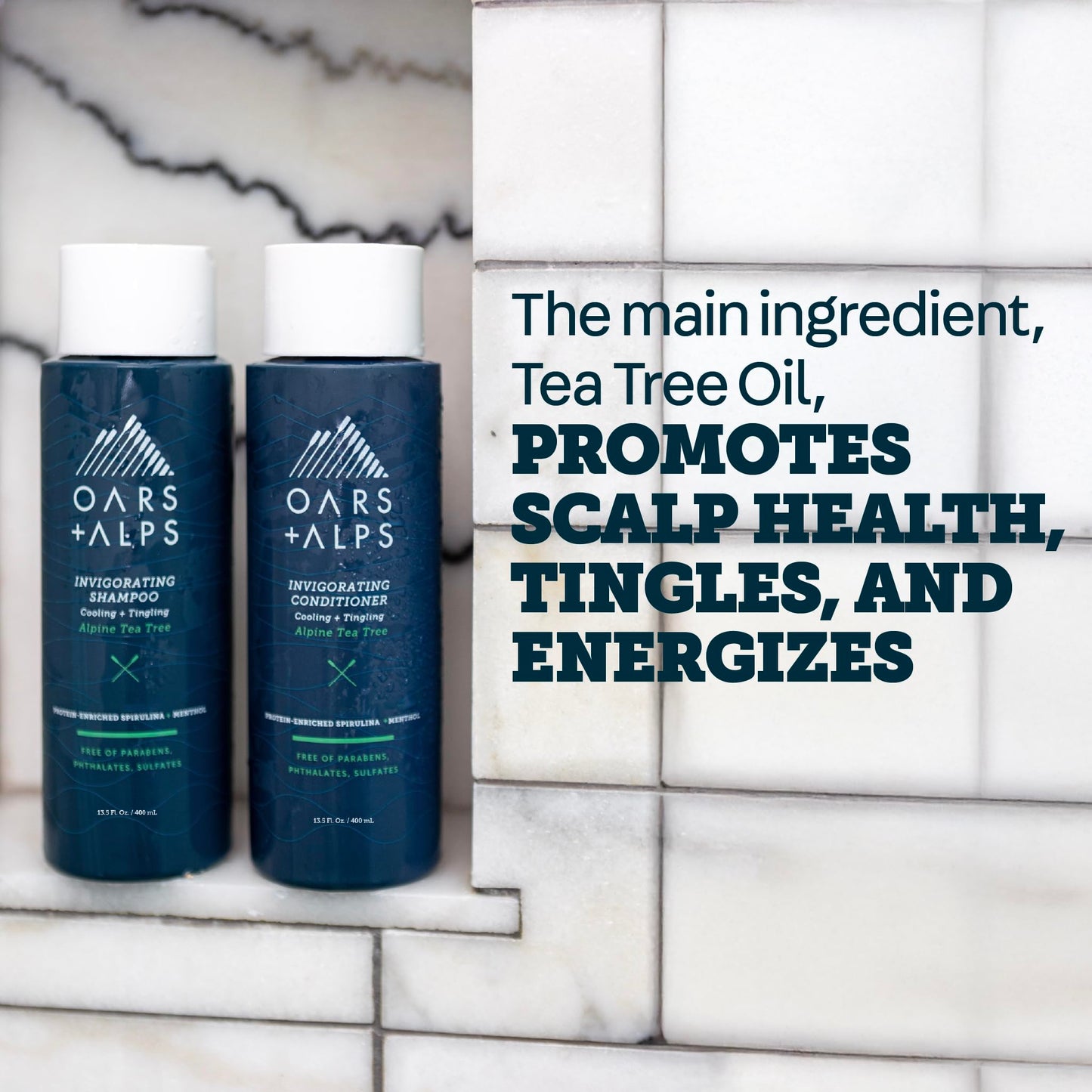 Oars + Alps Men's Sulfate Free Hair Shampoo for Men & Women, Shampoo for Hair Infused with Witch Hazel and Tea Tree Oil, Nourishing & Moisturizing Beauty & Personal Care Oars + Alps