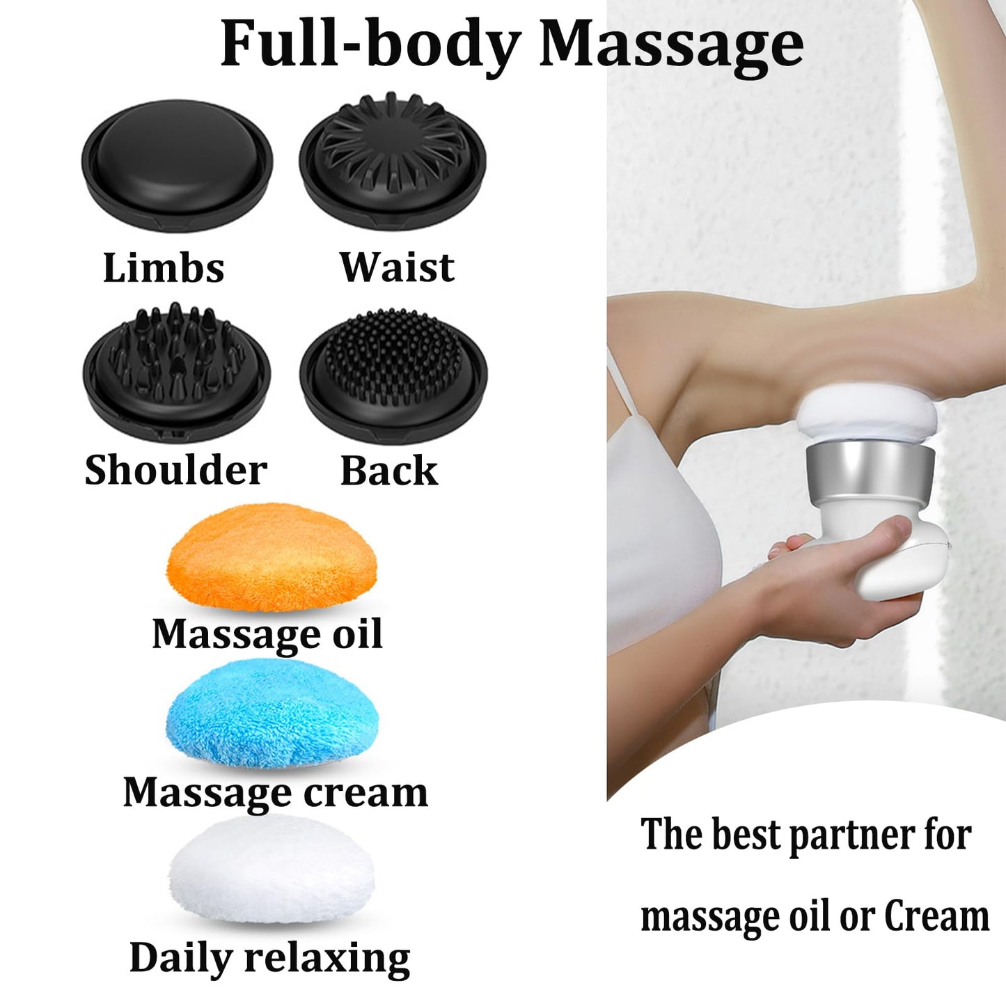 Body Sculpting Machine, Corded Anti Cellulite Massage Tool, Deep Tissue Lymphatic Drainage Handheld Full Body Massage Relaxing SPA Cellulite Oil Beauty and Personal Care ARRTOP