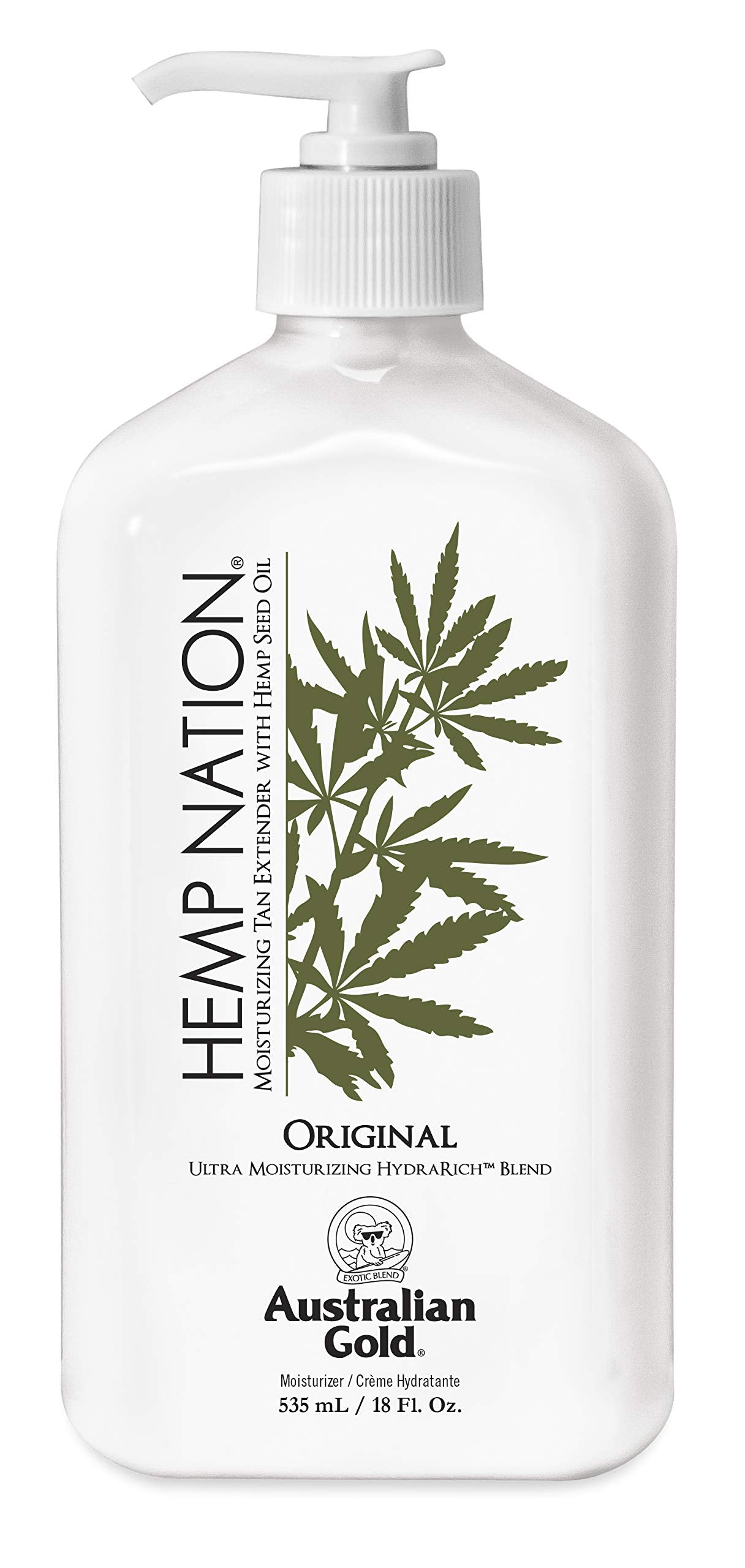 Australian Gold Original Hemp Nation Moisturizing Tan Extender Lotion, Hemp Seed Oil, 18 Fl Oz Beauty & Personal Care Australian Gold
