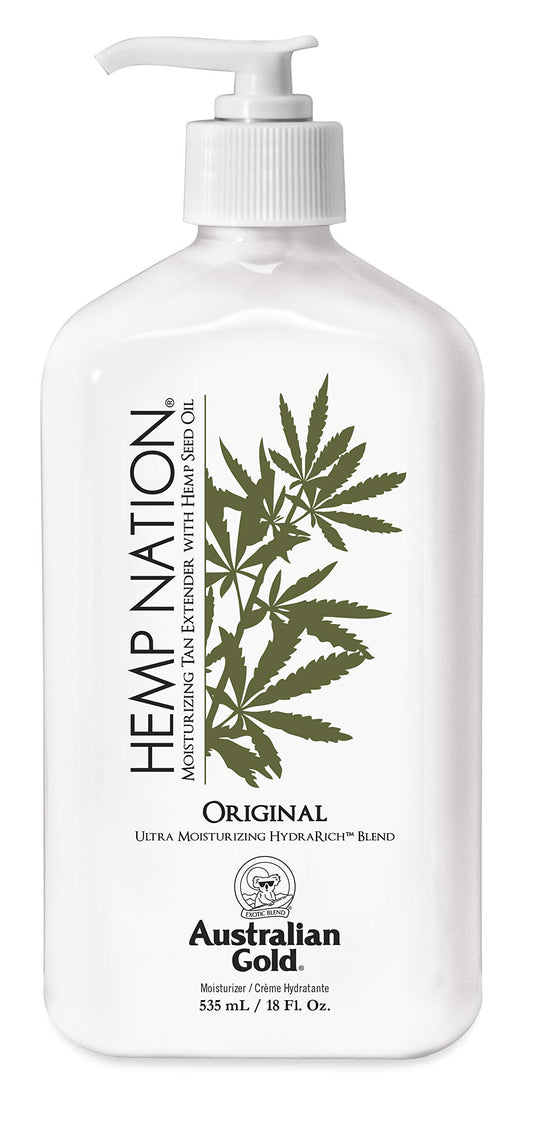 Australian Gold Original Hemp Nation Moisturizing Tan Extender Lotion, Hemp Seed Oil, 18 Fl Oz Beauty & Personal Care Australian Gold