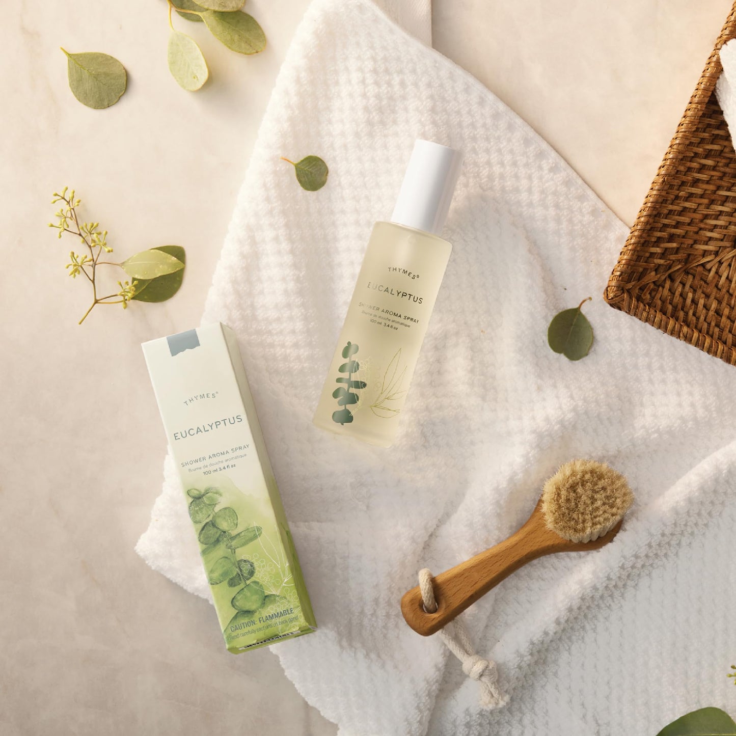 Thymes Daily Shower Spray for a Spa Like Experience - Home Essentials - Mist Scented with Eucalyptus Oil, Italian Lemon, Bergamot & Lemongrass Beauty and Personal Care Thymes