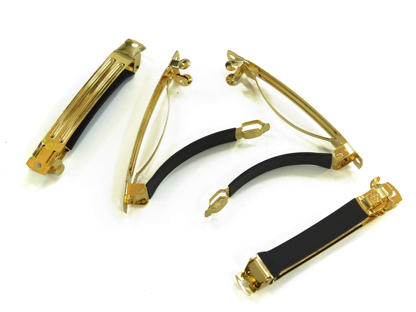 10pcs 80mm French Barrette Hair Clips for DIY Craft Project (Gold 80mm with Leather Protect) Beauty & Personal Care ALL in ONE