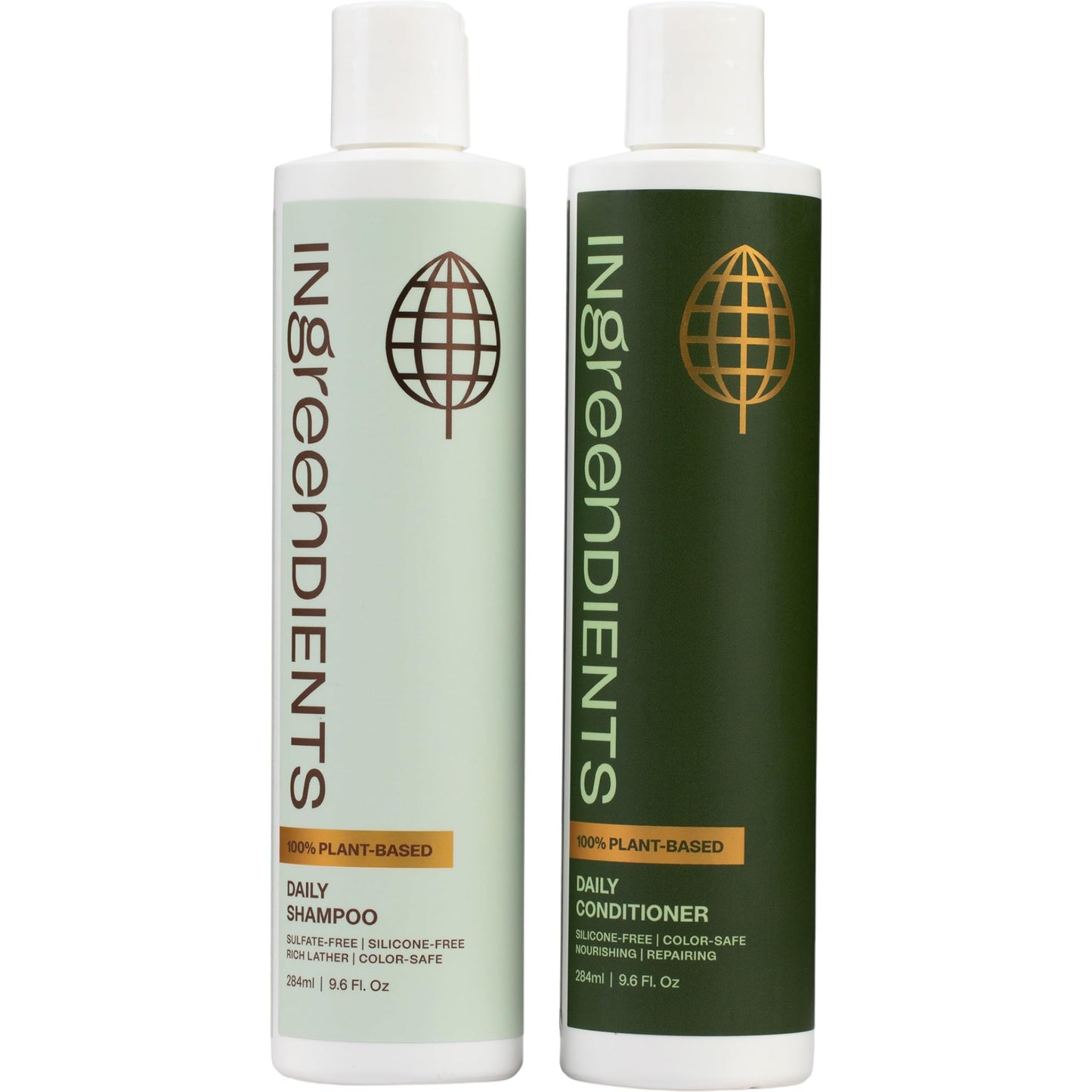 Ingreendients Non Toxic Vegan Shampoo and Conditioner with Organic Ingredients, Apple Cider Vinegar, Tea Tree Oil - Color Safe, Paraben & Gluten Free Beauty & Personal Care Ingreendients