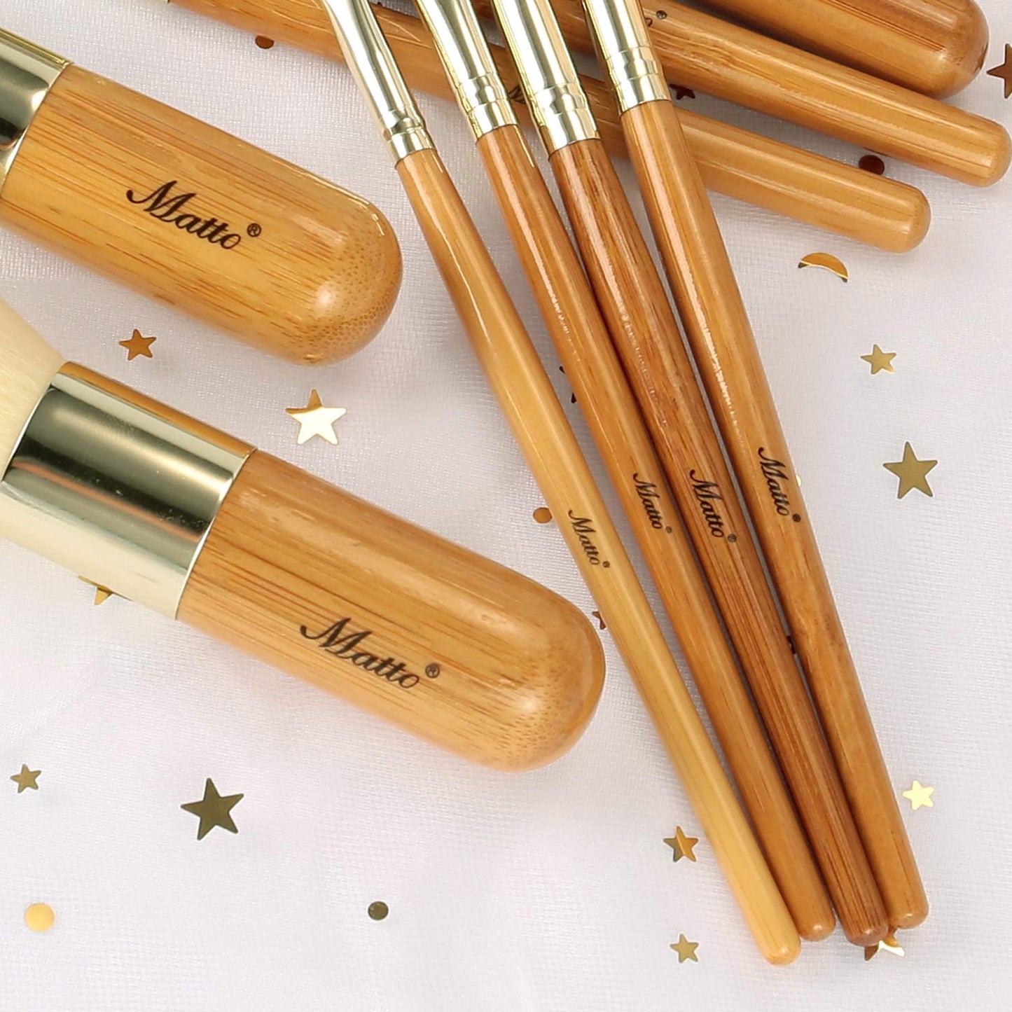 Matto Makeup Brushes 9-Piece Makeup Brush Set Foundation Brush with Travel Makeup Bag Beauty & Personal Care Matto