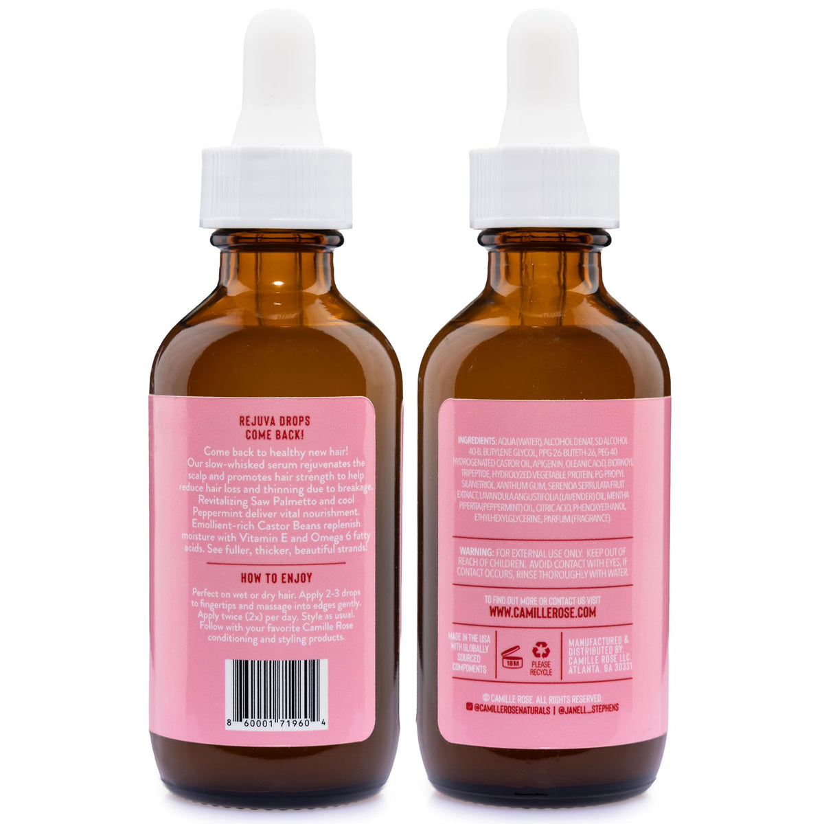 Camille Rose Rejuva Come Back Hair Drops, Scalp Serum, 1.9 Fl Oz