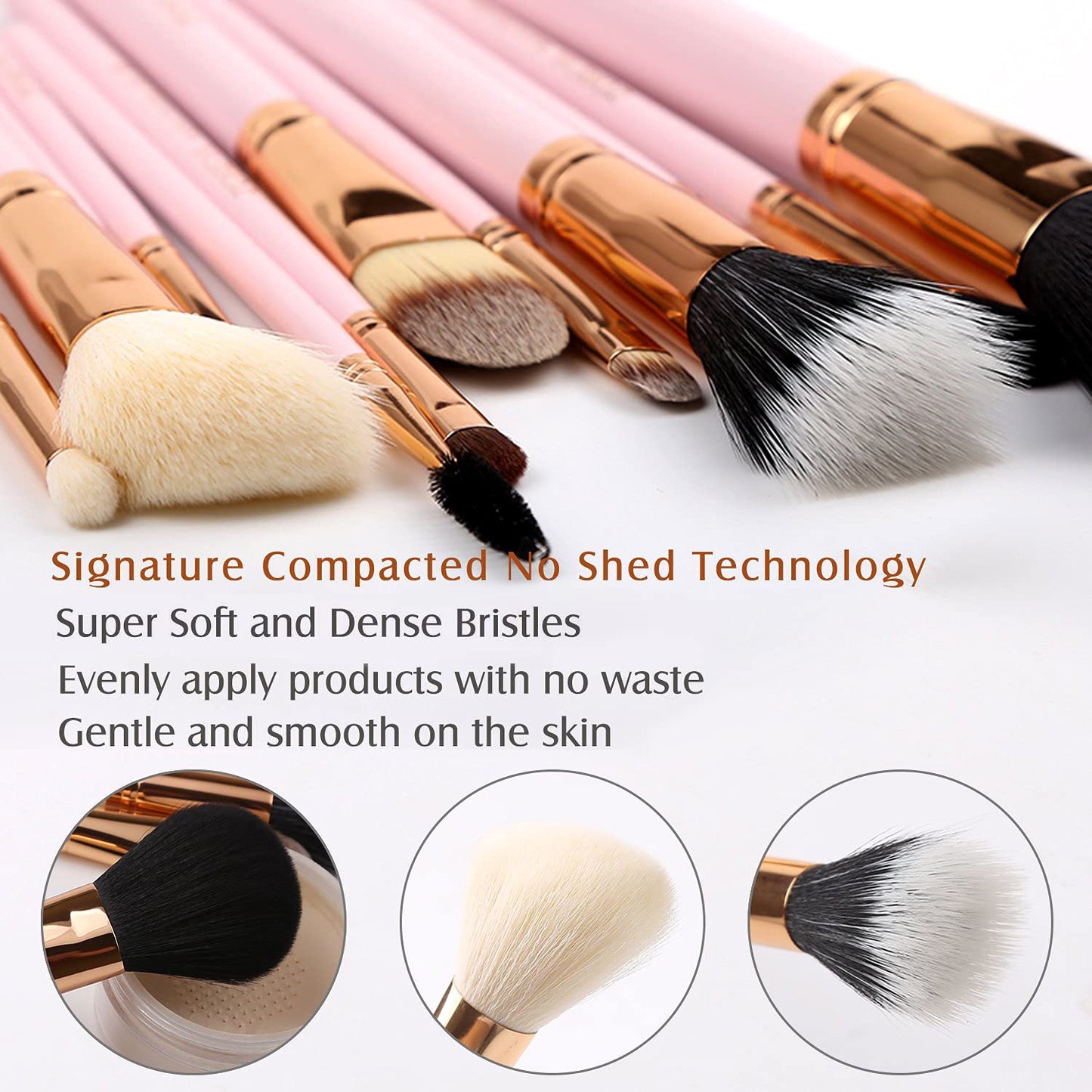 Z'OREYA Makeup Brush Set 12pcs Pink Synthetic Makeup Brushes Travel Set With Holder Makeup Brush Organizer Foundation Powder Contour Blush Eye Beauty & Personal Care Z'OREYA