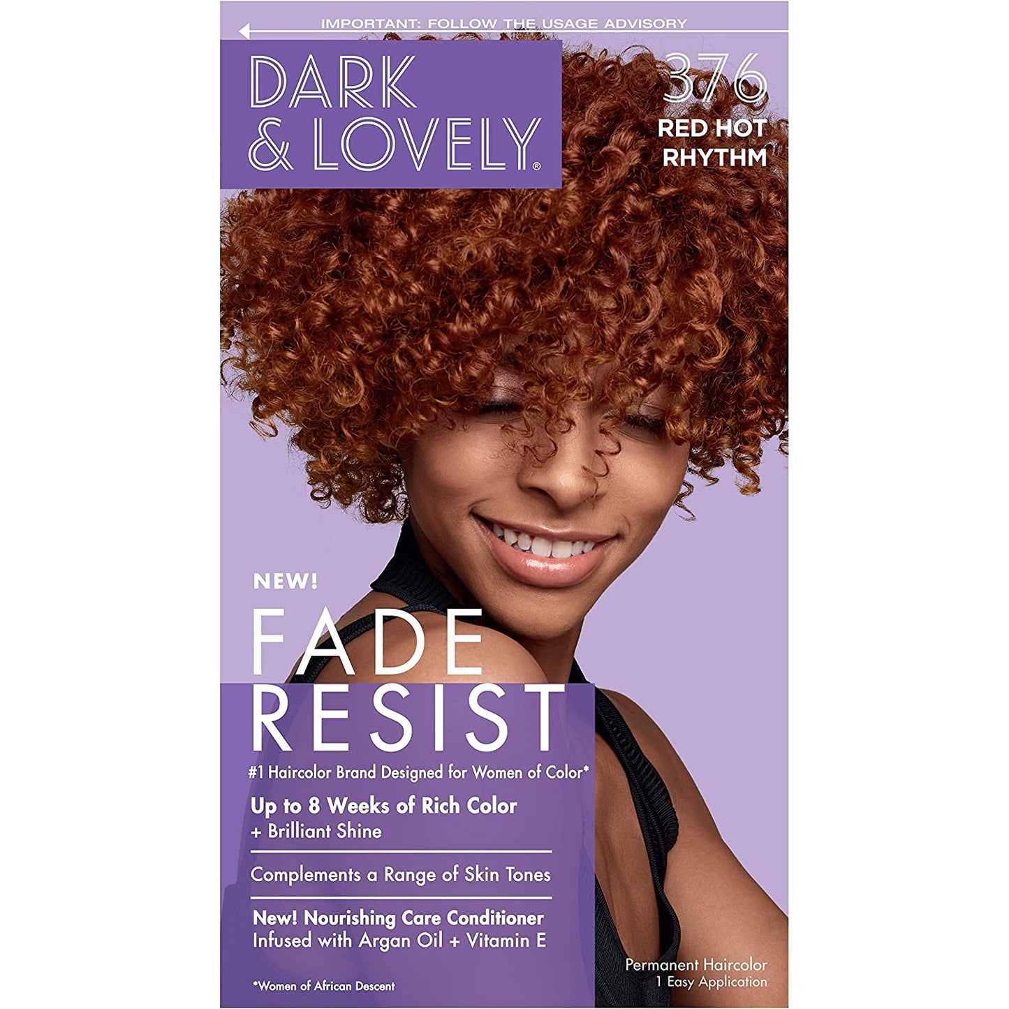 DARK&LOVELY Fade Resist Rich Conditioning Hair Color #376 Red Hot Rhythm Beauty & Personal Care Dark and Lovely