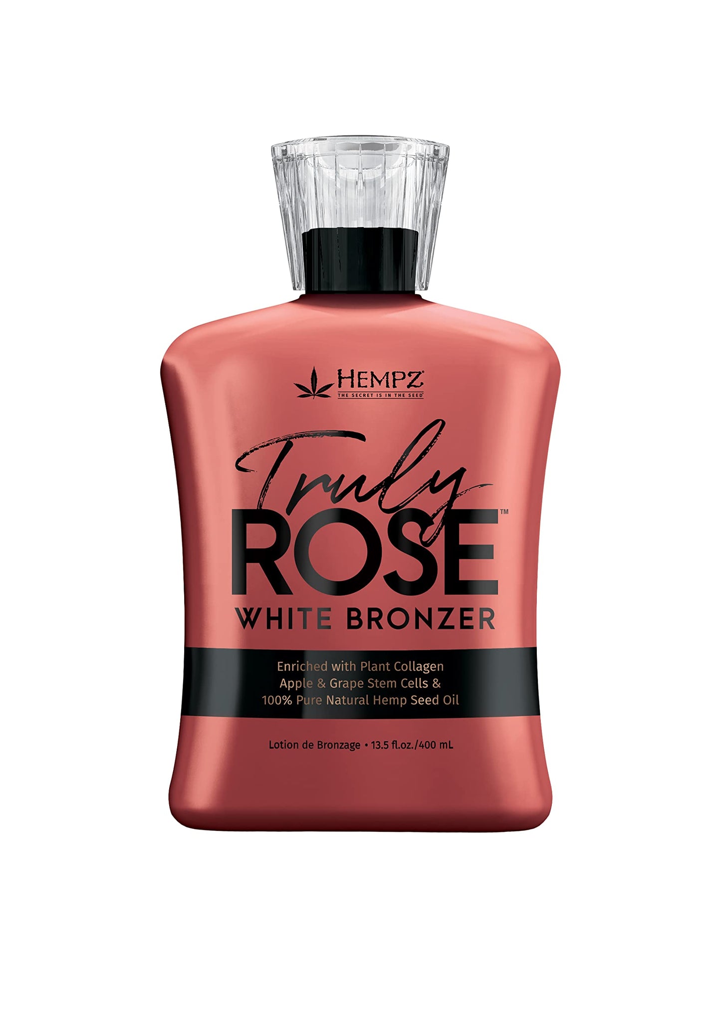 HEMPZ Truly Rose White Bronzer - Herbal Moisturizing Self Tanning Lotion for Tanning Beds, Beach, Sun 13.5 Fl OZ Beauty & Personal Care Hempz