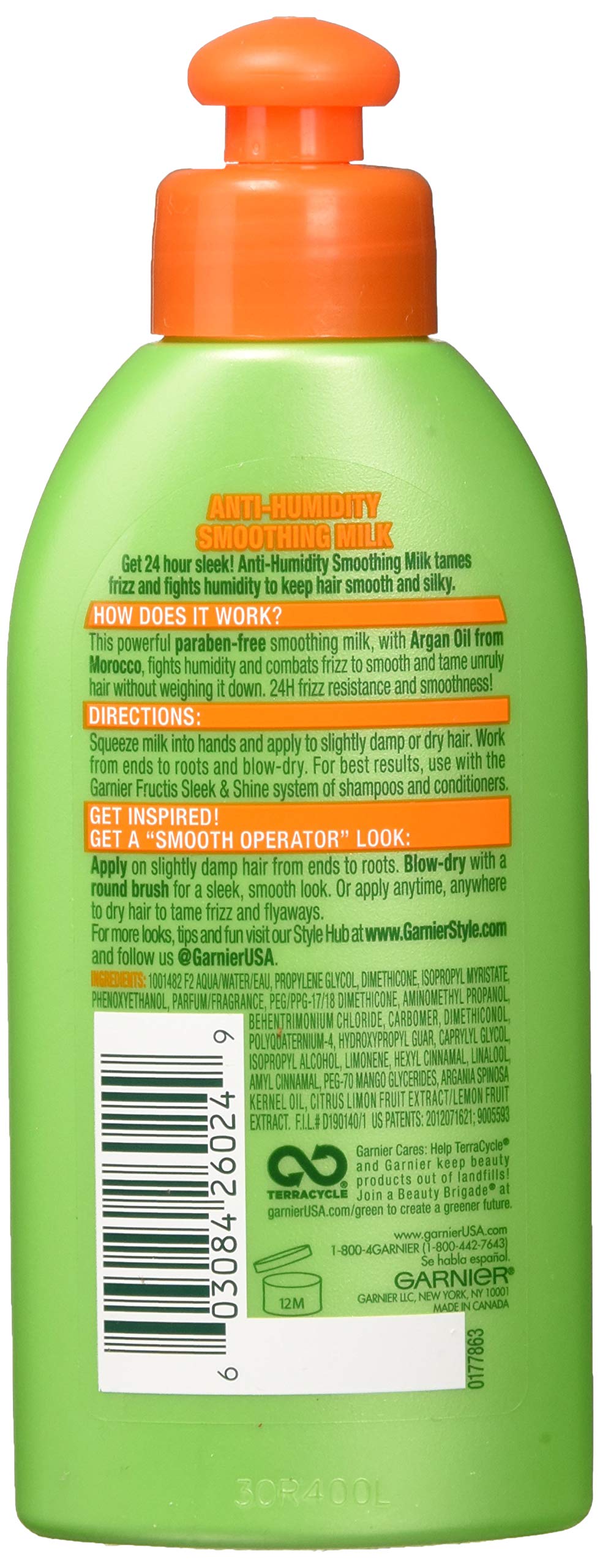 Garnier Fructis Style Anti-Humidity Smoothing Milk, All Hair Types, Sleek, 5.1 oz. (Packaging May Vary) Beauty & Personal Care Garnier Fructis