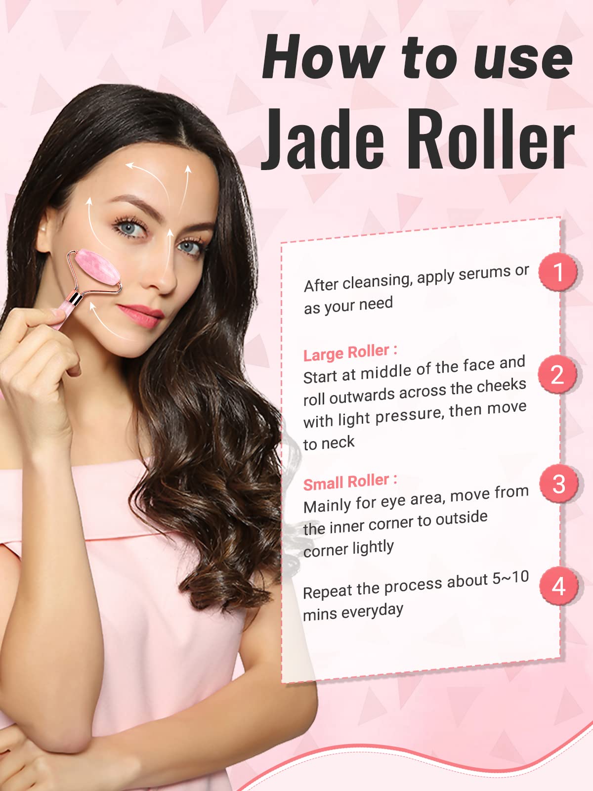 Deciniee Gua Sha Face Roller Tools: Jade Roller Facial Tools for Skin Care - Facial Massager for Face, Eyes, Neck, Relieve Fine Lines and Wrinkles Beauty & Personal Care Deciniee