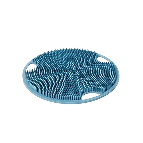 Boie USA Flat Body Scrubber - Soft Silicone-Like Exfoliating Shower Scrubber & Body Cleansing Brush - Stick-to-Wall Loofah Replacement - Antimicrobial Beauty & Personal Care Boie USA