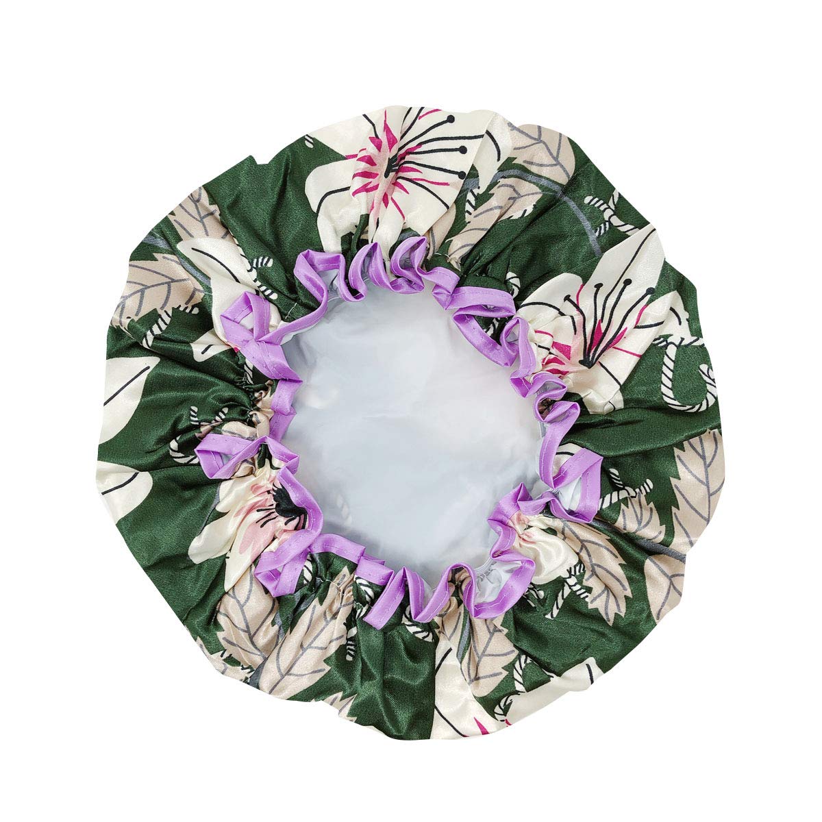 allydrew Wild Side Reusable Women's Waterproof Shower Caps for Long Hair, Lilies Green Beauty & Personal Care allydrew