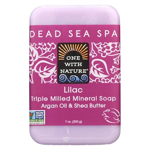One With Nature Triple Milled Soap Bar - Lilac - 7 oz-Bar Soap Dairy Free Beauty & Personal Care One With Nature