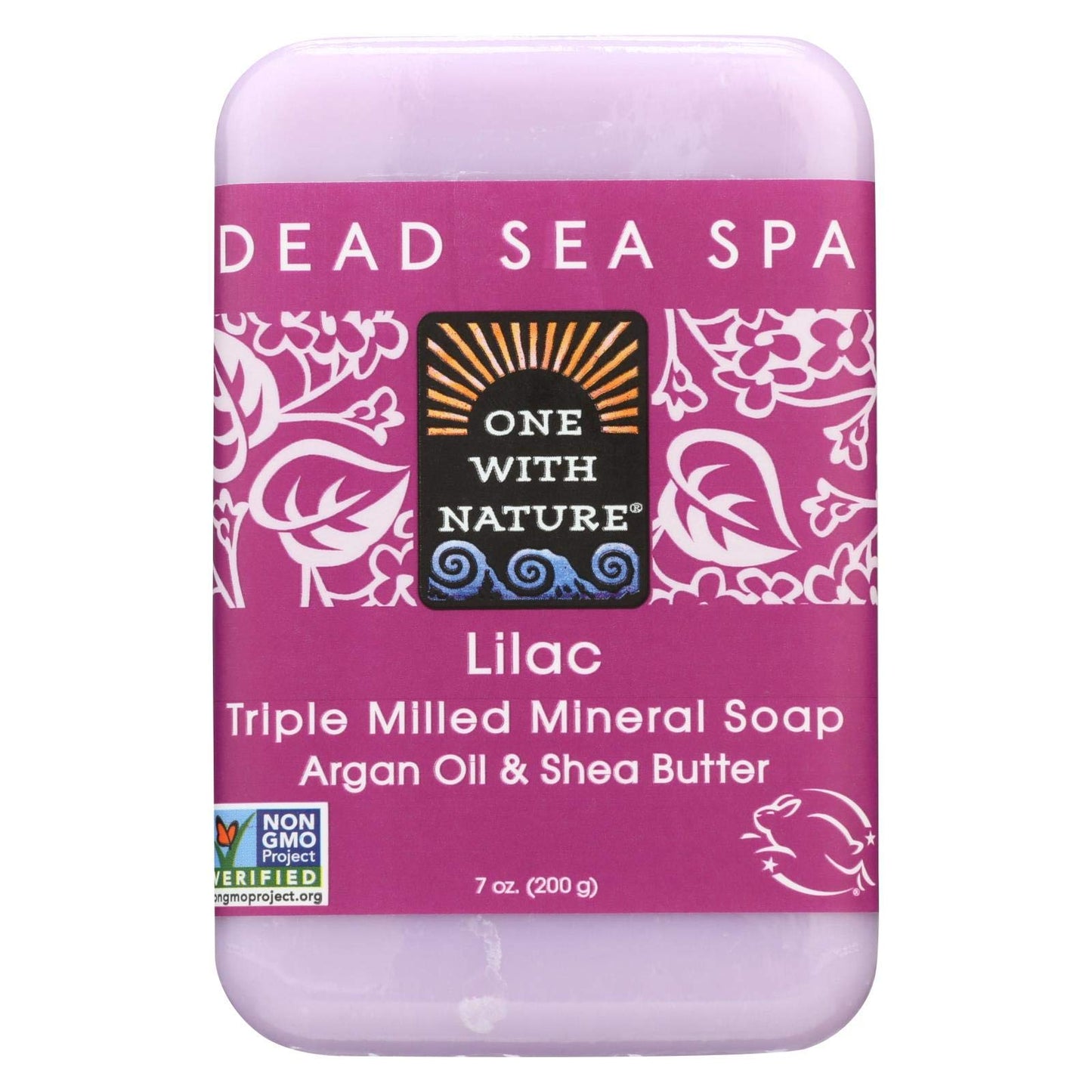 One With Nature Triple Milled Soap Bar - Lilac - 7 oz-Bar Soap Dairy Free Beauty & Personal Care One With Nature
