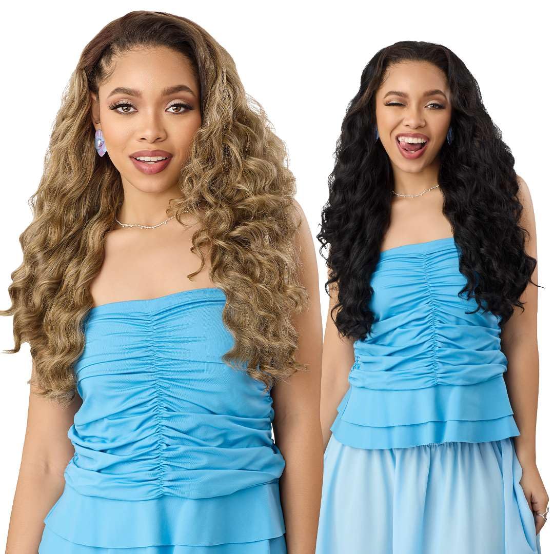Outre Quick Weave Synthetic Half Wig - Flowair - Flow 4 (S1B/BURGUNDY)