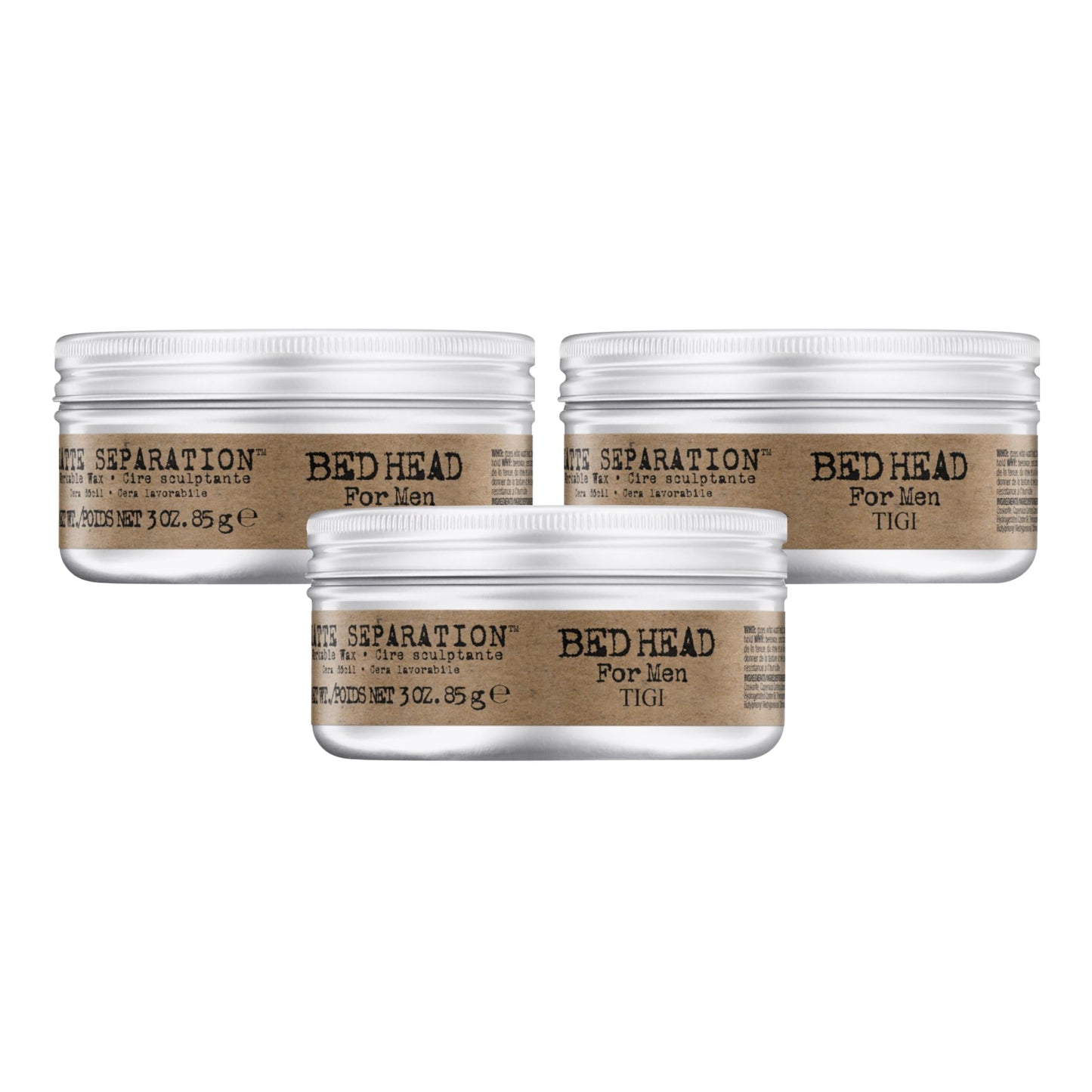 TIGI Bed Head for Men Matte Separation Workable Wax - Use for Strong Hold - For Men's Hairstyles - Use on Damp or Dry Hair - Premium Strong Hold Hair Beauty & Personal Care Bed Head