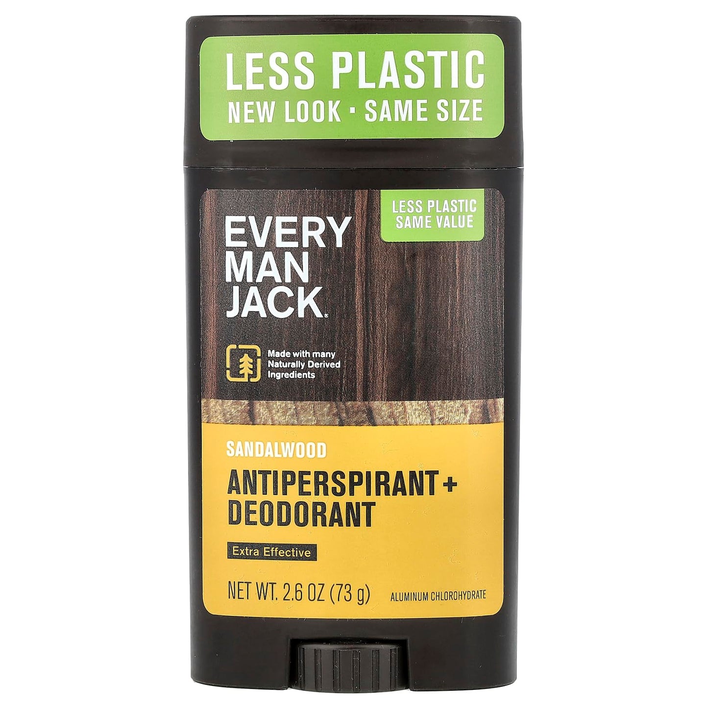 Every Man Jack Antiperspirant Deodorant, Sandalwood, Paraben Free, 48 Hour Protection, 2.6 oz Beauty and Personal Care Every Man Jack