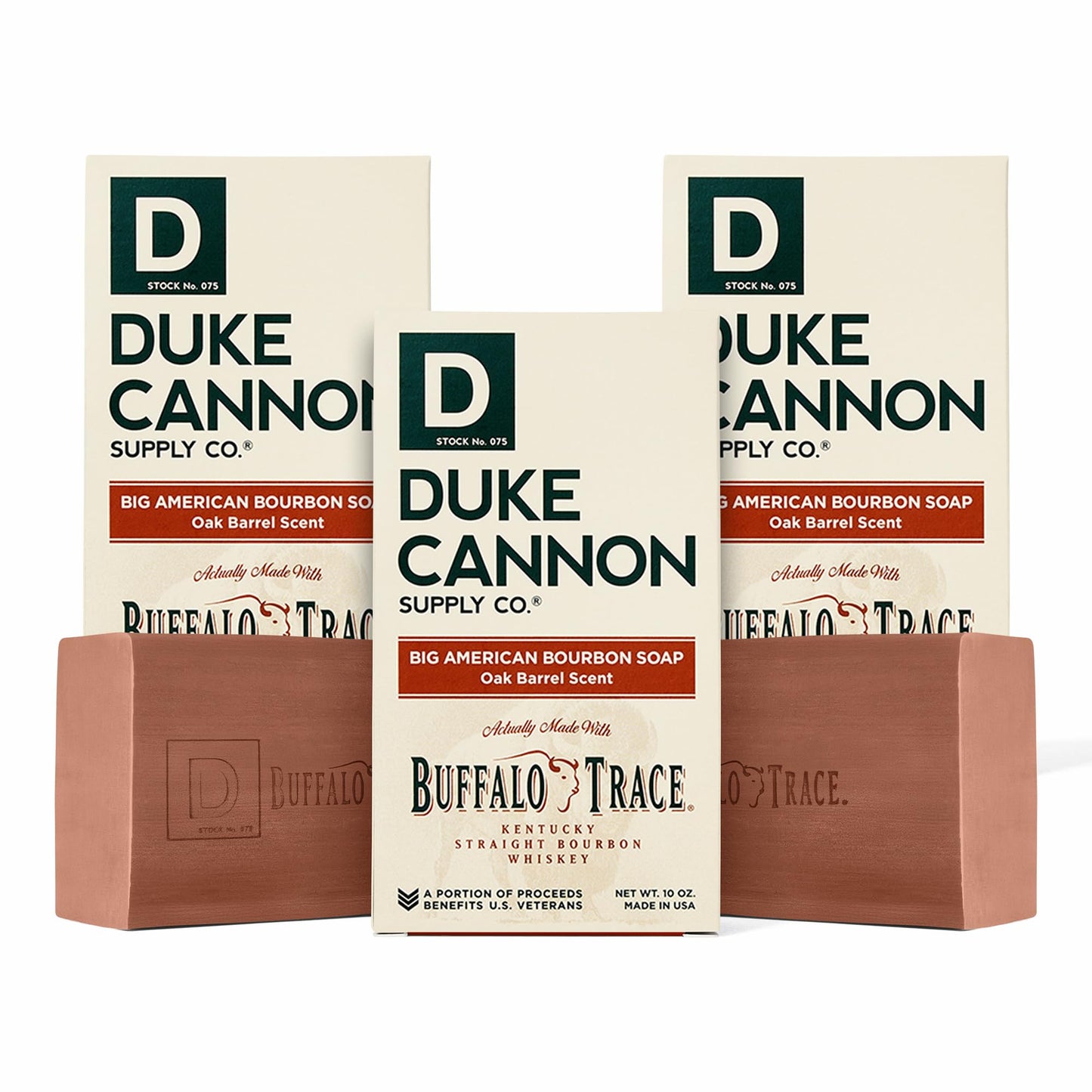 Duke Cannon Supply Co. Big Brick of Soap Bar for Men Big American Bourbon (Charred Oak Barrel Scent) - Extra Large, All Skin Types, 10 oz. (3 Pack) Beauty & Personal Care Duke Cannon Supply Co.
