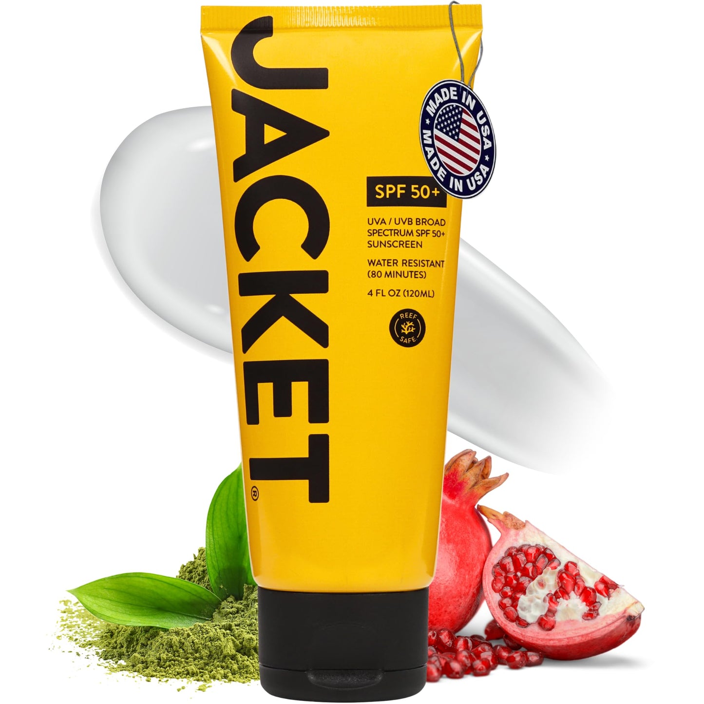 JACKET Sport Sunscreen SPF 50+ – Broad Spectrum Face & Body Lotion, Non-Greasy, Water & Sweat Resistant, Vitamin-Enriched, 4 fl oz Beauty & Personal Care JACKET