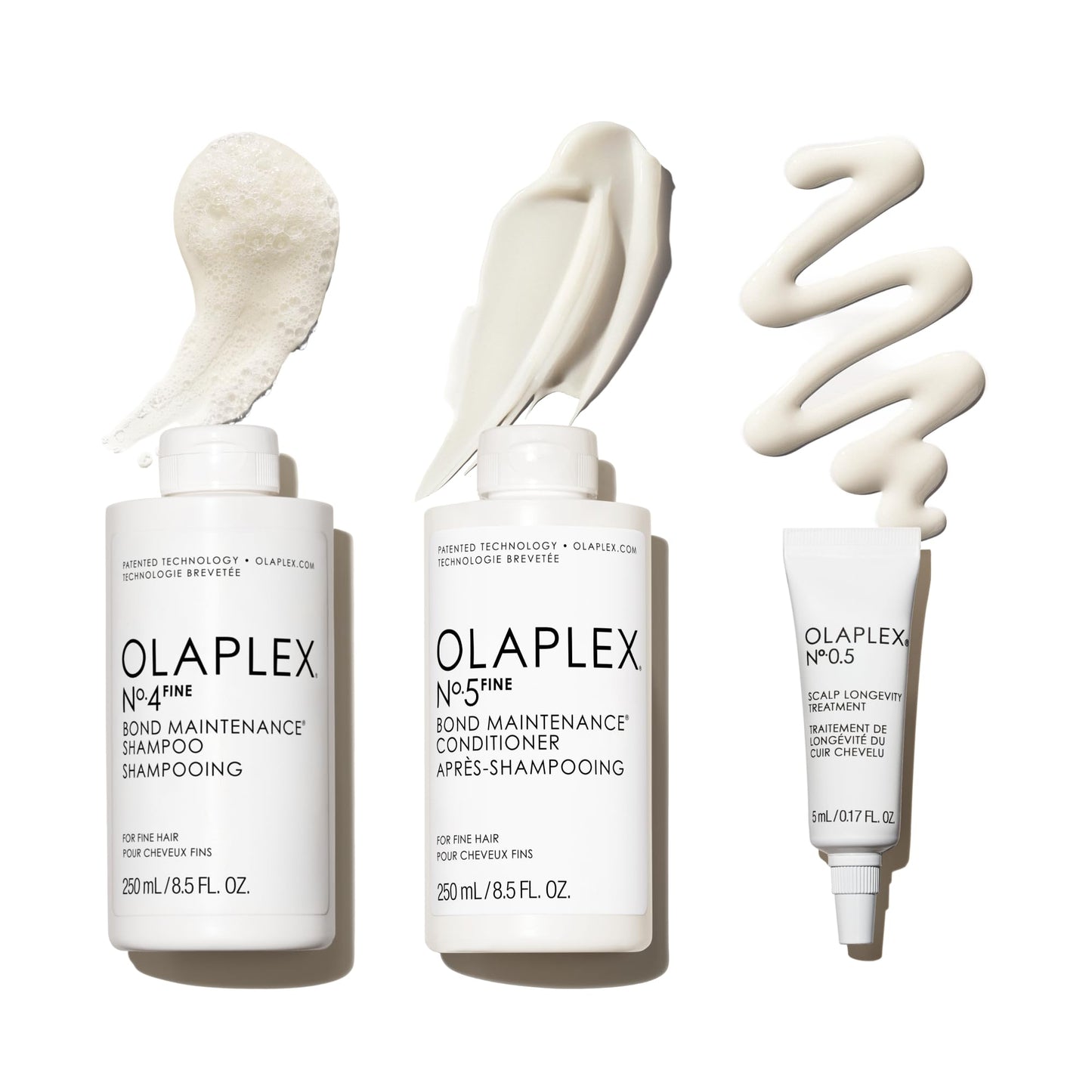 Olaplex Wash & Shine Fine Hair Kit: Nº. 4FINE, Nº. 5FINE, Nº. 0.5, Shampoo & Conditioner Set | Gently Cleanses to Volumize & Strengthen | Hydrates Beauty & Personal Care Olaplex