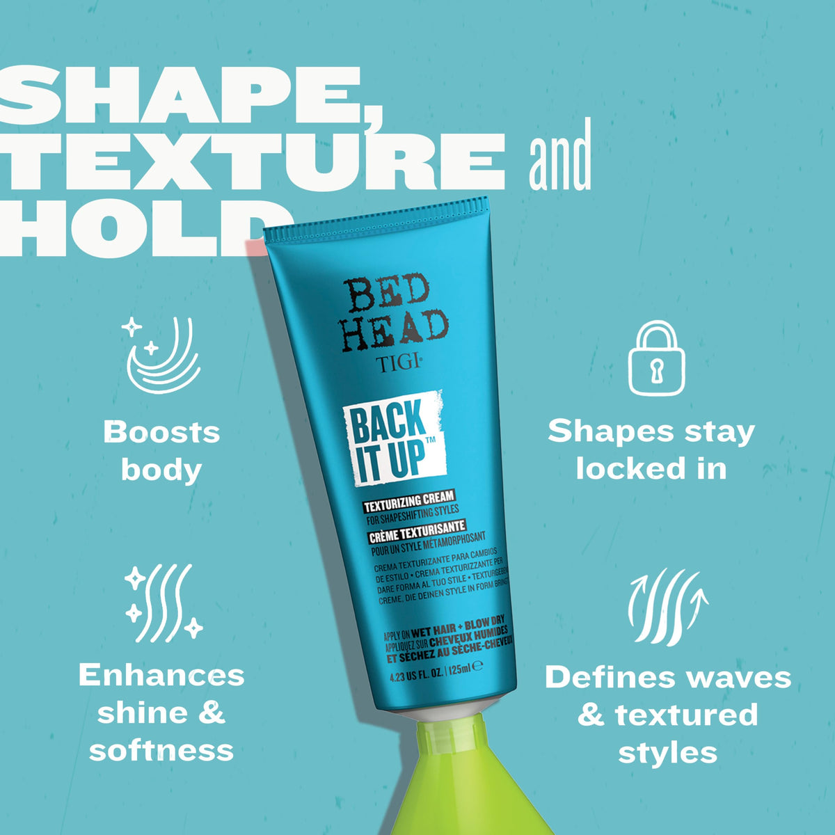 TIGI Bed Head Back It Up texturizing Cream for Shape and Texture 4.23 fl oz Beauty & Personal Care TIGI