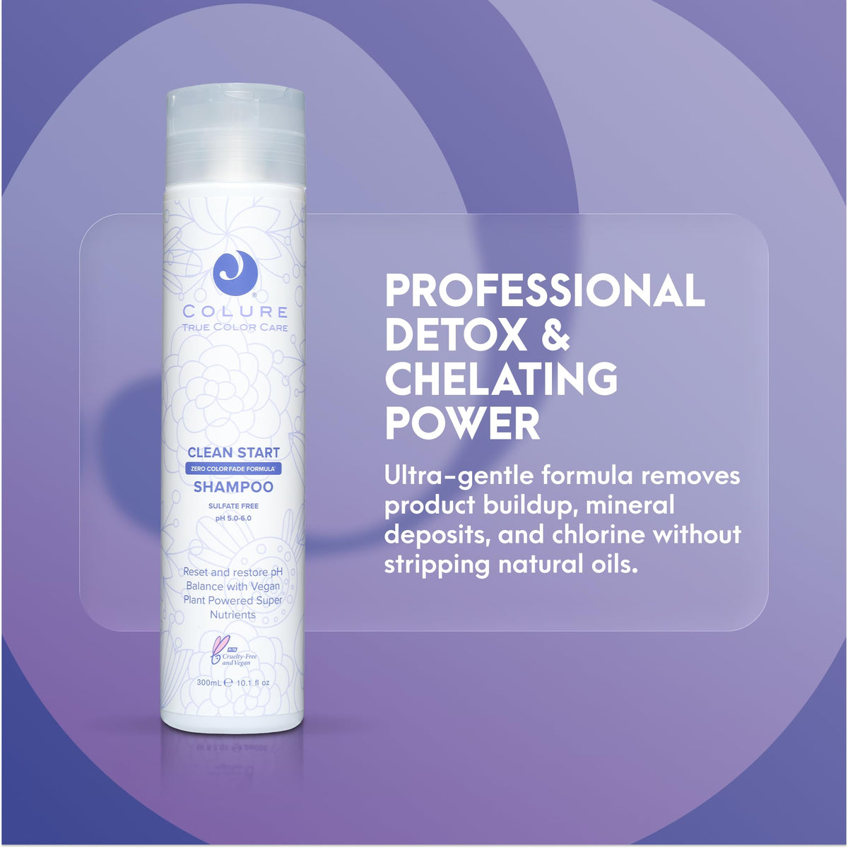 COLURE Clean Start Shampoo, 10 Fl Oz - Clarifying Detox Hair Wash, Non-Stripping Buildup Removal & Pre-Color Treatment