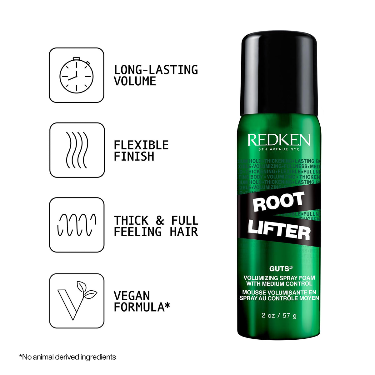 Redken Root Lifter Volumizing Spray Foam - For All Hair Types, 2 Oz