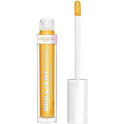 L’Oréal Paris Brilliant Eyes Shimmer Liquid Eye Shadow Makeup, Crown Gold, 0.1 oz. Beauty & Personal Care L'Oreal Paris