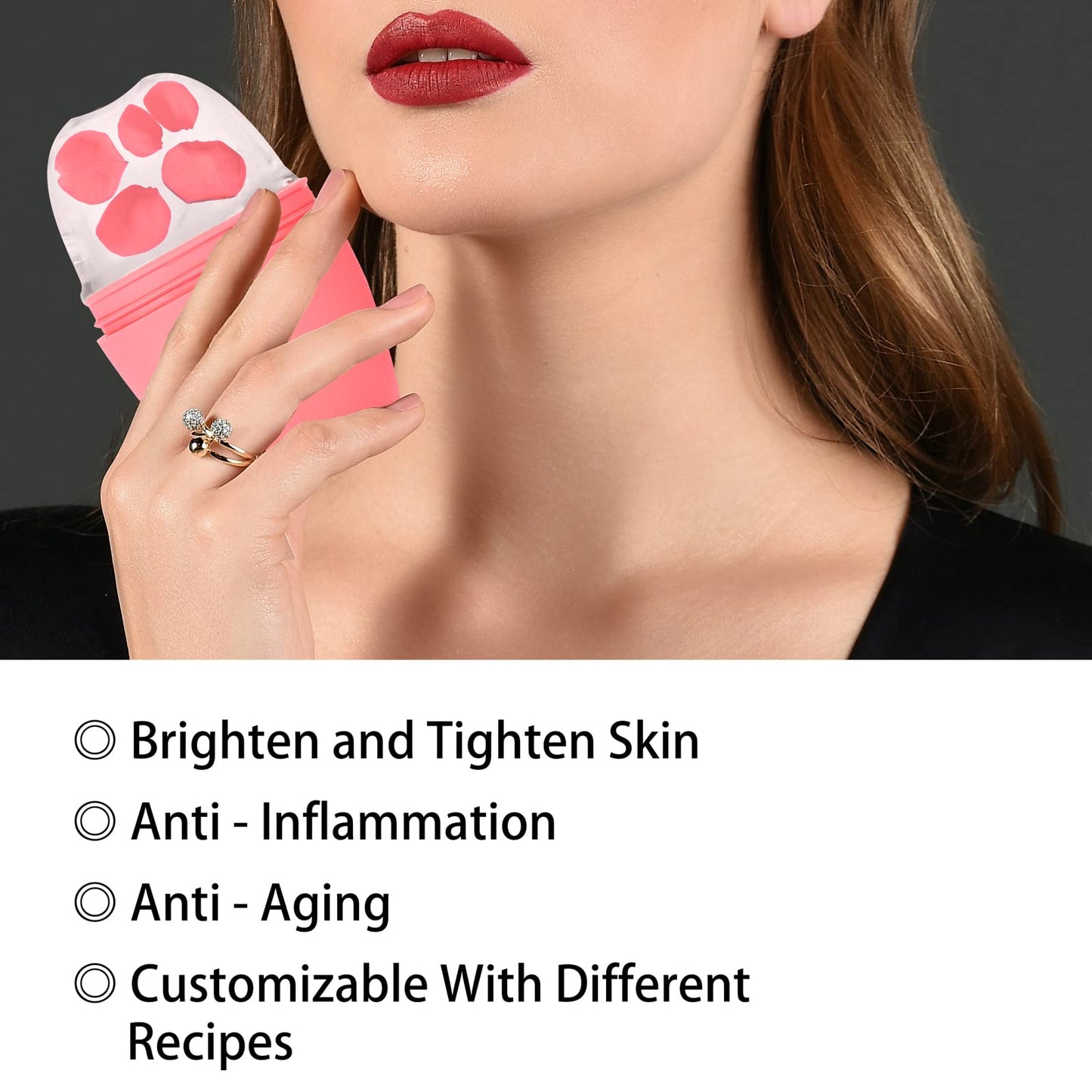Evmliy Ice Roller for Face, Silicone Ice Roller Facial Ice Mold to Brighten Skin Enhancing Natural Glow, Reusable Ice Roller for Face & Eye Puffiness Beauty & Personal Care Evmliy