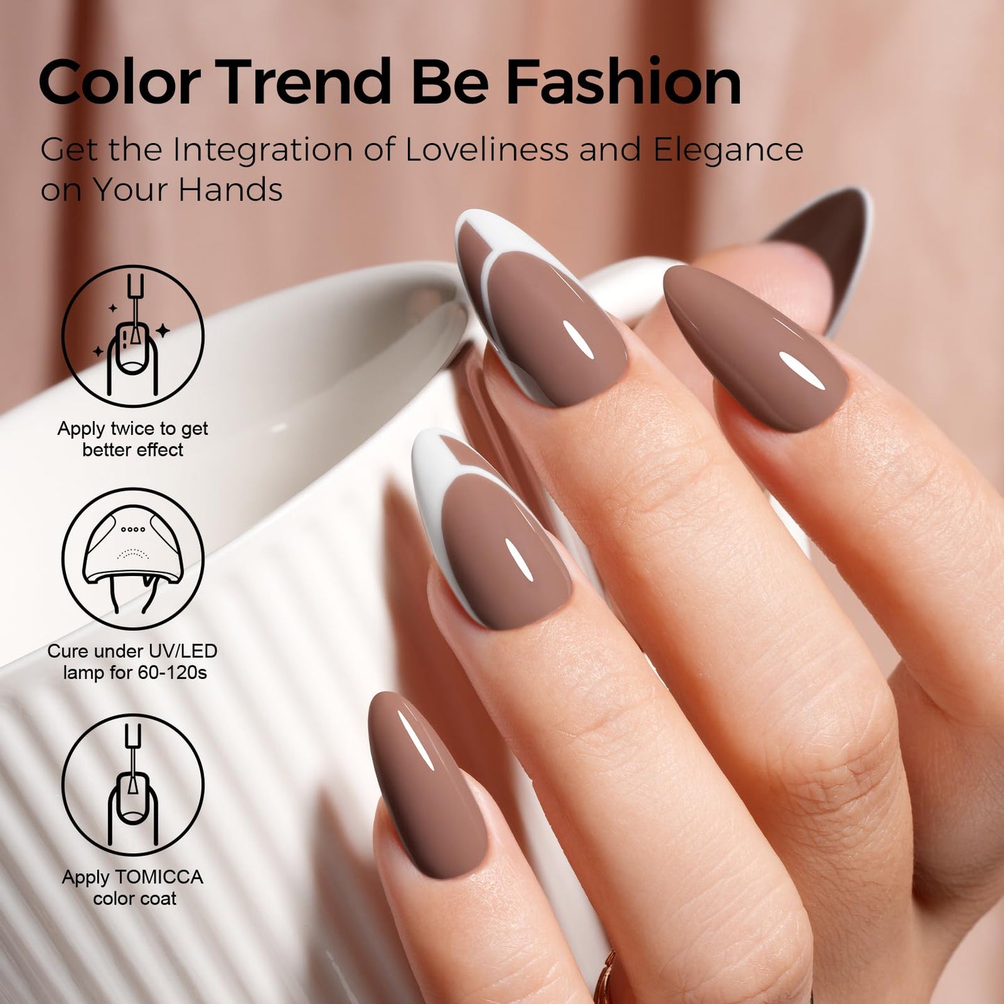 TOMICCA Gel Nail Polish - Jelly Lavender Purple, Quick Dry, Soak Off U V Sheer Nail Art Neutral Manicure Beauty and Personal Care TOMICCA