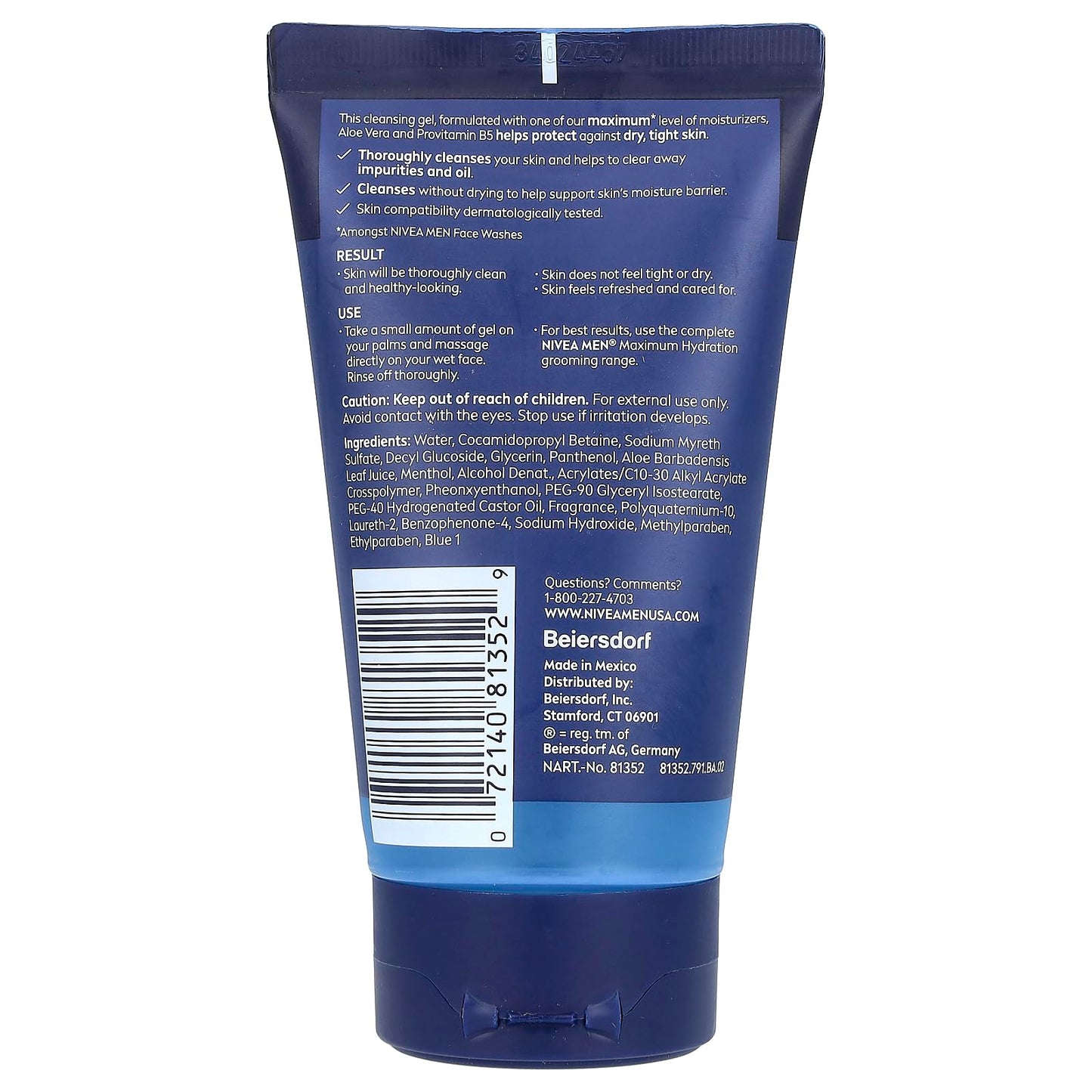 NIVEA FOR MEN Original Moisturizing Face Wash 5 oz (Pack of 6) Beauty & Personal Care NIVEA