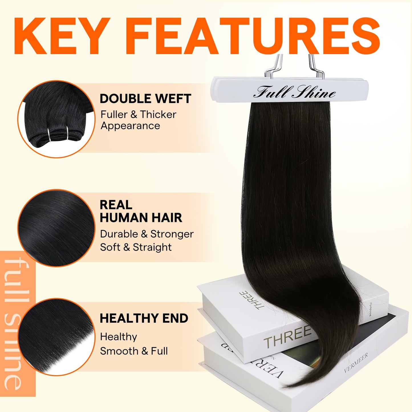 Full Shine Sew In Hair Extensions Balayage Hair Weft Thick Hair Sew In Weft Extensions Color Dark Brown To Dirty Blonde Mix Blonde Bundles Straight Beauty and Personal Care Full Shine