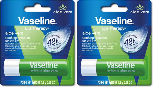 Vaseline Aloe Fresh Lip Therapy Stick- .16 oz (Pack of 2) Beauty and Personal Care Vaseline Default Title